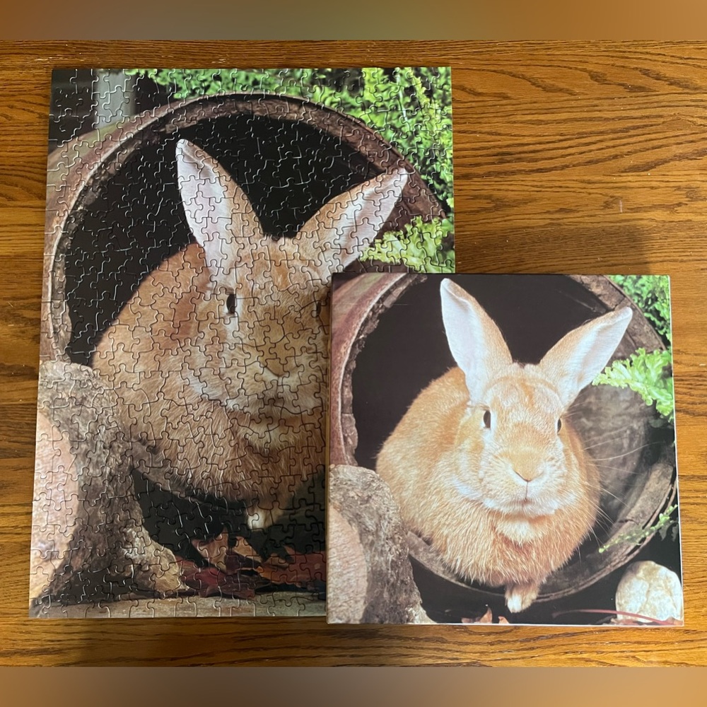 VTG 1980 Eaton Snug Bunny Jigsaw Puzzle Treasure Collection COMPLETE Easter Gift